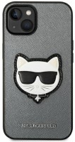 Photos - Case Karl Lagerfeld Saffiano Choupette Head Patch for iPhone 14 