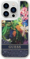 Photos - Case GUESS Flower Liquid Glitter for iPhone 14 Pro 