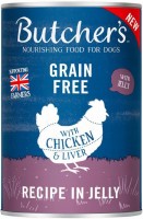 Photos - Dog Food Butchers Grain Free Canned Adult Chicken in Jelly 400 g 1