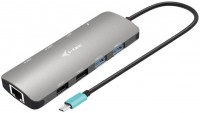Photos - Card Reader / USB Hub i-Tec USB-C Metal Nano 2x Display Docking Station + Power Delivery 100 W 