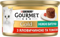 Photos - Cat Food Gourmet Gold Canned Beef/Tomatoes 12 pcs 