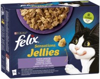 Photos - Cat Food Felix Sensations Jellies Selection of Flavors in Jelly 12 pcs 