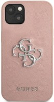 Photos - Case GUESS Saffiano Metal Logo for iPhone 13 mini 