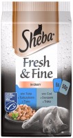 Photos - Cat Food Sheba Fresh/Fine Tuna/Cod in Gravy 6 pcs 