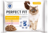 Photos - Cat Food Perfect Fit Sensitive 1+ Chicken/Salmon Pouch 340 g 