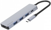 Photos - Card Reader / USB Hub Proove Iron Link 5 in 1 (3*USB3.0 + Type C + HDMI) 