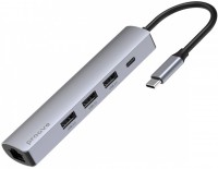 Photos - Card Reader / USB Hub Proove Iron Link 5 in 1 (3*USB3.0 + Type C + RJ45)