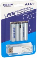 Photos - Battery Beston 4xAAA 400 mAh USB Type-C 