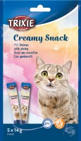 Photos - Cat Food Trixie Creamy Snacks Shrimps 5 pcs 