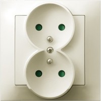 Photos - Socket Ospel Impresja GP-2YZP/27 ivory