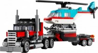 Construction Toy Lego Flatbed Truck with Helicopter 31146 