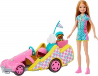 Photos - Doll Barbie Stacie Racer Doll With Go-Kart HRM08 