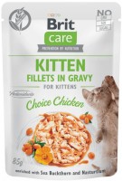 Photos - Cat Food Brit Care Kitten Fillets in Gravy Choice Chicken 85 g 