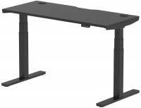 Photos - Office Desk Dynamic Air Black Series Slimline with Cable Ports (1400 mm) 