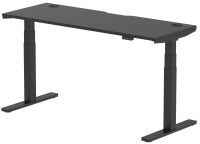 Photos - Office Desk Dynamic Air Black Series Slimline with Cable Ports (1600 mm) 