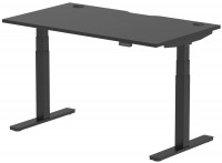 Photos - Office Desk Dynamic Air Black Series with Cable Ports (1400 mm) 