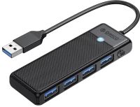 Card Reader / USB Hub Orico PAPW4A-U3-015-BK-EP 