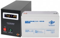 Photos - UPS Logicpower LPY-B-PSW-800VA Plus + LPM-MG 12V 100 Ah 800 VA