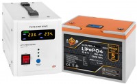 Photos - UPS Logicpower LPY-PSW-500VA Plus + LP LiFePO4 LCD 12.8V 100 Ah 500 VA