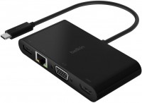 Photos - Card Reader / USB Hub Belkin USB-C - Ethernet/HDMI/VGA/USB-A 100W PD 