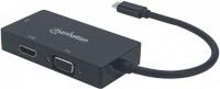 Photos - Card Reader / USB Hub MANHATTAN USB-C 3-in-1 Multiport A/V Converter 