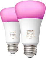 Light Bulb Philips Smart Bulb RGB A19 10.5W E26 2 pcs 