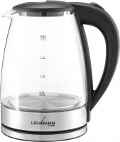 Photos - Electric Kettle Lehmann Aqua Glass 10 2200 W 2 L  stainless steel