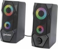 Photos - PC Speaker MANHATTAN RGB LED Desktop Stereo Computer Speakers 