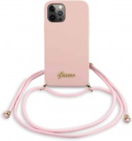 Photos - Case GUESS Metal Logo Cord for iPhone 12 Pro Max 