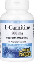 Photos - Fat Burner Natural Factors L-Carnitine 500 mg 60 cap 60