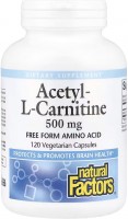 Photos - Fat Burner Natural Factors Acetyl-L-Carnitine 500 mg 120