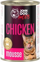 Photos - Cat Food John Dog Adult Chicken Mousse  400 g