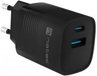 Photos - Charger NATEC Ribera GaN USB-A + USB-C 30W 