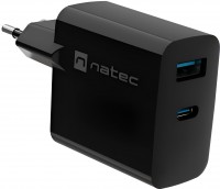 Photos - Charger NATEC Ribera GaN USB-A + USB-C 45W 