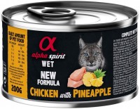 Photos - Cat Food Alpha Spirit Cat Canned Chicken/Pineapple 200 g 