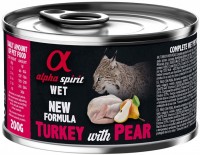 Photos - Cat Food Alpha Spirit Cat Canned Turkey/Pear 200 g
