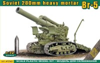 Photos - Model Building Kit Ace Soviet 280mm Heavy Mortar Br-5 (1:72) 