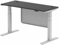 Photos - Office Desk Dynamic Air Black Series Slimline with Cable Ports with Panel (1400 mm) 