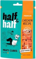 Photos - Dog Food Half&Half Adult Meaty Cubes Chicken 100 g