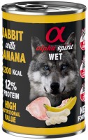 Photos - Dog Food Alpha Spirit Wet Rabbit/Banana 400 g 1