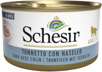 Photos - Cat Food Schesir Adult Canned Tuna/Hake 85 g 