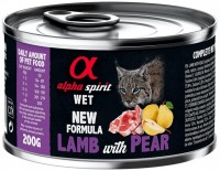 Photos - Cat Food Alpha Spirit Cat Canned Lamb/Pear 200 g 