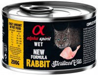 Photos - Cat Food Alpha Spirit Cat Canned Sterilized Rabbit 200 g 