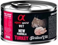Photos - Cat Food Alpha Spirit Cat Canned Sterilized Turkey 200 g 