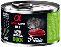 Photos - Cat Food Alpha Spirit Cat Canned Duck Protein 200 g 