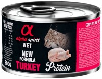 Photos - Cat Food Alpha Spirit Cat Canned Turkey Protein 200 g 