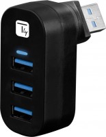 Photos - Card Reader / USB Hub TECHLY Mini Rotating Hub with 3 USB 3.0 Ports 