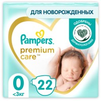 Photos - Nappies Pampers Premium Care 0 / 22 pcs 