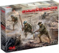 Photos - Model Building Kit ICM US Infantry in Gas Masks (1918) (1:35) 