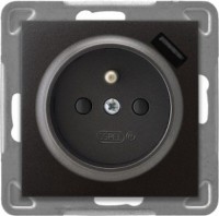 Photos - Socket Ospel Impresja GP-1YZPUSB/m/50 graphite